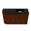 Mondiaz JOYA 71.6cm meuble de salle de bains - arrondi gauche couleur Ruby - Vasque FAYE position Droite 1 trou de robinet couleur Urban SW1421843