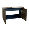 Mondiaz JOYA-DLUX 81.6cm toiletmeubel - ronding rechts kleur Shadow - Wastafel FAYE positie Links 1 kraangat kleur Arena. SW1424831