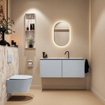 MONDIAZ TURE-DLUX 120cm meuble WC Clay. EDEN lavabo Glace position milieu. Avec 1 trou de robinet. SW1103278