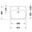 Duravit DuraStyle lavabo encastré avec trop-plein avec trou de robinet 61,5x49,5cm blanc SW54137