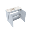 MONDIAZ TURE-DLUX Meuble toilette - 60cm - Clay - EDEN - vasque Frappe - position gauche - sans trou de robinet SW1102684