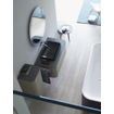 Duravit HappyD 2 Plus vasque rectangulaire sans trou de robinetterie sans trop-plein 60x40cm avec cache-bonde en céramique anthracite mat SW297026
