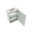 MONDIAZ TURE-DLUX Meuble toilette - 40cm - Greey - EDEN - vasque Ostra - position gauche - 1 trou de robinet SW1104872