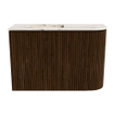 Mondiaz JOYA-DLUX Meuble de salle de bains - 61,6cm - arrondi droit couleur Walnut - Vasque FAYE position Gauche 1 trou de robinet couleur Nata. SW1424507