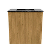Mondiaz JOYA-DLUX 40cm toiletmeubel - kleur Oak - Wastafel FAYE positie Midden Zonder kraangat kleur Lava. SW1422033