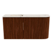 Mondiaz JOYA-DLUX Meuble de salle de bains 81,6cm - arrondi droite couleur Ruby - Vasque FAYE position Gauche 1 trou de robinet couleur Nata SW1426262