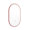 Mondiaz GLOW Miroir de salle de bains - Ovale - 45x90cm - Éclairage LED indirect - Capteur de mouvement - Fire (Rouge) SW1105209