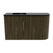 Mondiaz JOYA 71.6cm meuble de salle de bains - arrondi droit couleur Shadow - Vasque FAYE position Gauche 1 trou de robinet couleur Urban. SW1421504