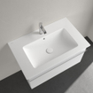 Villeroy & Boch Venticello lavabo-meuble - 1 trou de robinet traversant 80x50cm - (adapté pour 3 trous de robinet) avec trop-plein stone white SW209638