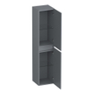 BRAUER Joy Wavy Armoire haute - 160x35x35cm - 1 porte - ouverture à gauche ou à droite - sans poignée - gris mat SW1201322