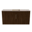 Mondiaz JOYA-DLUX 80cm meuble de salle de bains - couleur Walnut - Vasque FAYE position Milieu 1 trou de robinet couleur Arena. SW1424335