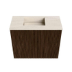 Mondiaz JOYA-DLUX Meuble de toilette 50cm - couleur Walnut - Vasque FAYE position Gauche 1 trou de robinet couleur Meli. SW1424402