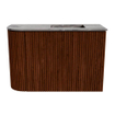Mondiaz JOYA-DLUX 61.6cm toiletmeubel - ronding links kleur Ruby - Wastafel FAYE positie Rechts 1 kraangat kleur Sombra. SW1425683