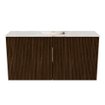 Mondiaz JOYA-DLUX 80cm toiletmeubel - kleur Walnut - Wastafel FAYE positie Midden 1 kraangat kleur Frappe. SW1422278