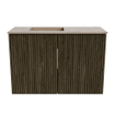 Mondiaz JOYA-DLUX 60cm toiletmeubel - kleur Shadow - Wastafel FAYE positie Links Zonder kraangat kleur Arena. SW1424790