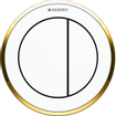 Geberit Type10 2 boutons poussoirs pneumatiques encastrés or blanc GA17461