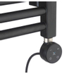 Crosswater MPRO Radiateur sèche-serviettes électrique - 140x50cm - 600 Watt - noir mat SW670263