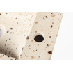 Saniclass Chaci Ensemble de lavabo - 40x65cm - 1 porte - 1 trou de robinet - droite - lavabo terrazzo - cotton mat (beige) SW1482358
