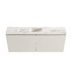 MONDIAZ TURE-DLUX Meuble toilette - 120cm - Linen - EDEN - vasque Frappe - position centrale - 1 trou de robinet SW1102856