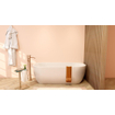 Wiesbaden Liora baignoire îlot semi-encastrée 170 x 75 cm acrylique brillant blanc avec vidage brillant blanc SW1158951