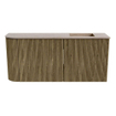 Mondiaz JOYA-DLUX 91.6cm toiletmeubel - ronding links kleur Dusk - Wastafel FAYE positie Rechts 1 kraangat kleur Saba. SW1426088
