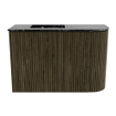 Mondiaz JOYA-DLUX 61.6cm toiletmeubel - ronding rechts kleur Shadow - Wastafel FAYE positie Links Zonder kraangat kleur Lava. SW1422845