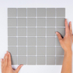 La Mosaic Factory London carreau mosaïque - 30,9x30,9cm - carrelage mural et de sol - Carré - Porcelaine Gris Foncé Mat SW62228