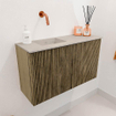 Mondiaz JOYA-DLUX 70cm meuble de toilette - couleur Dusk - Vasque FAYE position Gauche Sans trou de robinet couleur Opalo. SW1423330