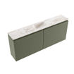 MONDIAZ TURE-DLUX Meuble de toilette 120 cm Army. EDEN lavabo Frappe position milieu. Avec 1 trou de robinet. SW1102671