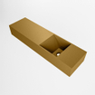 Mondiaz TYNE Fontaine - 80x23x12cm - lavabo Droit - sans trous de robinet - solid surface - Oro SW1026137