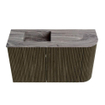 Mondiaz JOYA-DLUX 71.6cm meuble de salle de bains avec WC - arrondi droit couleur Shadow - Lavabo FAYE position Gauche 1 trou de robinet couleur Sombra. SW1425211