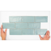 Terravito Galeno carrelage mural - 7.5x15cm - 8.5mm - Rectangulaire - Vert mat SW359870