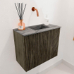 Mondiaz JOYA-DLUX 50cm toiletmeubel - kleur Shadow - Wastafel FAYE positie Rechts Zonder kraangat kleur Sombra. SW1425192