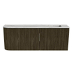 Mondiaz JOYA-DLUX 111.6cm toiletmeubel - ronding links kleur Shadow - Wastafel FAYE positie Rechts Zonder kraangat kleur Glace. SW1422815