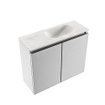 MONDIAZ TURE-DLUX Meuble toilette - 60cm - Plata - EDEN - vasque Ostra - position droite - 1 trou de robinet SW1104982