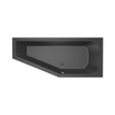 Xenz Lagoon Baignoire d'angle - 160x75x48 - bonde au milieu - Droite - Compact - acrylique - ebony SW102967
