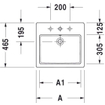 Duravit Vero lavabo encastré 55x46,5cm avec trou de robinetterie et trop-plein blanc 0300003