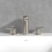 Villeroy & Boch Antao Mitigeur de lavabo à trois trous - avec garniture de vidage Push-Open - Nickel brossé mat (inox) SW974182