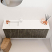 Mondiaz JOYA 100cm toiletmeubel - kleur Shadow - Wastafel FAYE positie Links 1 kraangat kleur Talc. SW1421444