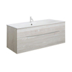 Crosswater Glide II Wastafel inbouw - kraangat - 100x1x45cm - Cast Mineral Marble wit SW876156