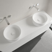 Villeroy & Boch Collaro lavabo à poser rond Ø40cm - sans trop-plein sans trou de robinet CeramicPlus stone white SW336043