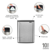 Brabantia Bo Poubelle - 12 litres - seau intérieur en plastique - acier mat anti-traces de doigts SW1026548