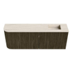 Mondiaz JOYA-DLUX 111.6cm toiletmeubel - ronding links kleur Shadow - Wastafel FAYE positie Rechts 1 kraangat kleur Meli. SW1424911