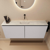MONDIAZ TURE-DLUX Meuble toilette - 120cm - Cale - EDEN - vasque Opalo - position centrale - sans trou de robinet SW1104218