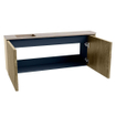 Mondiaz JOYA-DLUX Meuble de toilette 111,6cm - arrondi droit couleur Dusk - Vasque FAYE position Gauche Sans trou de robinet couleur Saba SW1426094