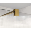 FugaFlow Eccelente Vetro inloopdouche - 180x200cm - ribbelglas - wandarm - Geborsteld Messing PVD (Goud) SW1468261