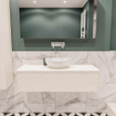 ENSEMBLE DE MEUBLE MONDIAZ LUSH - 120cm - 1 tiroir - lavabo BARCO - vasque centrale - 0 trous de robinet - sous-couche SW409661