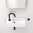 Clou New Flush 3 fontein 35x18cm inclusief afvoerplug voorbewerking voor kraangat links Wit mat SW398987