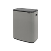 Brabantia Bo Touch Bin Afvalemmer - 2x30 liter - 2 kunststof binnenemmers - mineral concrete grey SW1117300