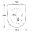 Pressalit 300 closetzitting voor Sphinx staande closetpot 300 wit 0604565